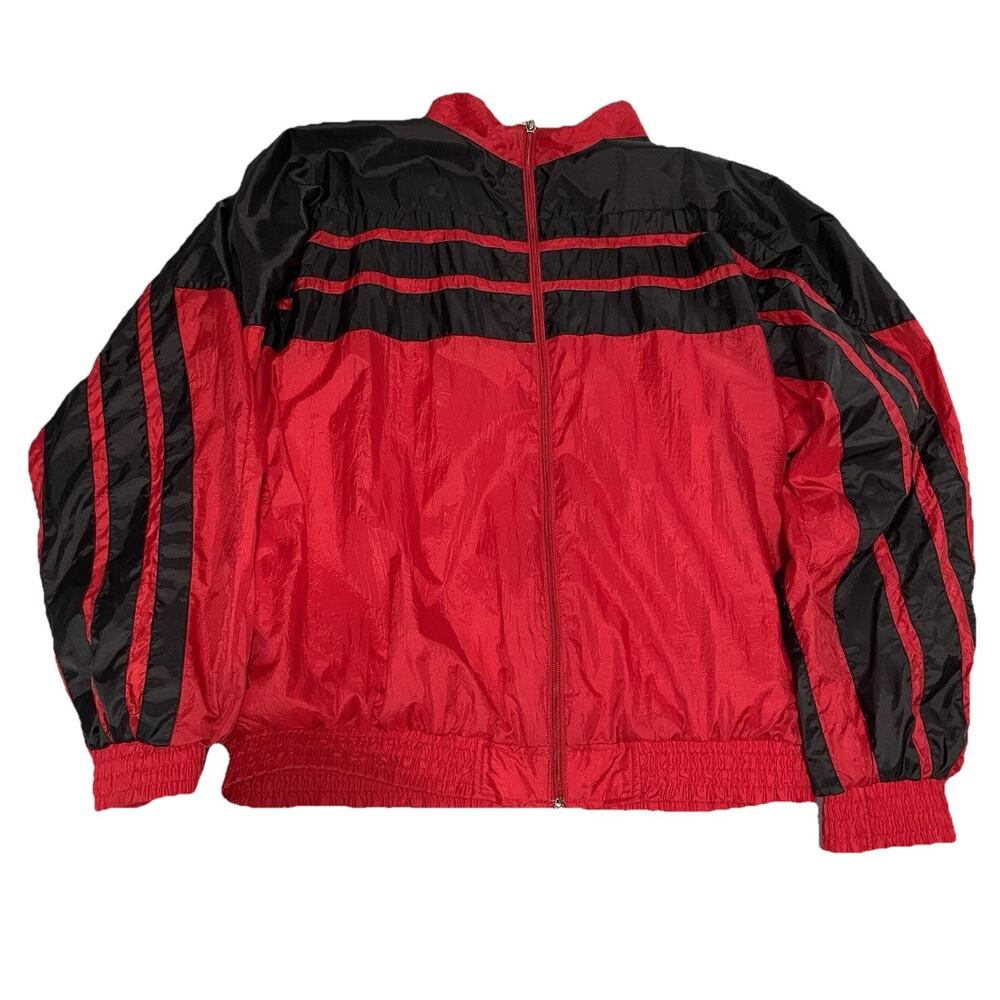 Vintage Dunlop Men’s Large Windbreaker Jacket Red Full Zip Professional Series
